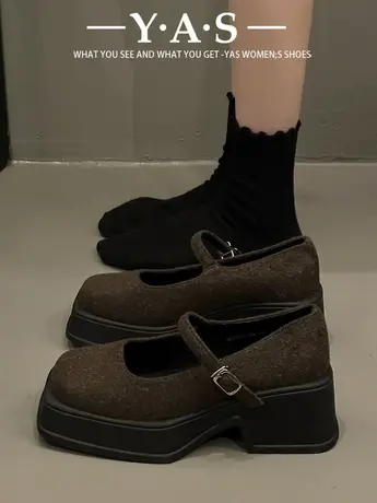 黑色高跟鞋春秋女鞋子2024新款春秋季英伦风小皮鞋玛丽珍单鞋潮图片