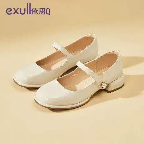 依思Q2023新款乐福鞋法式气质圆头百搭玛丽珍小皮鞋日常通勤软底商品大图