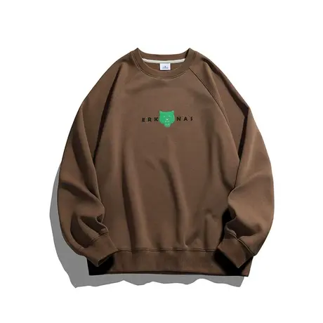 秋季潮牌情侣装长袖上衣春秋款男士重磅套头美式圆领卫衣秋天男装商品大图