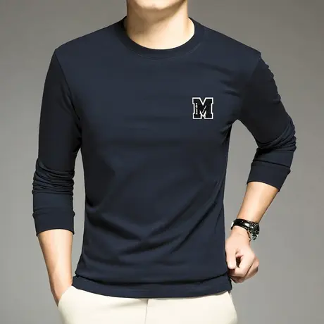 重磅纯棉长袖t恤男卫衣加绒加厚内搭打底衫摇粒绒保暖全棉秋衣服图片