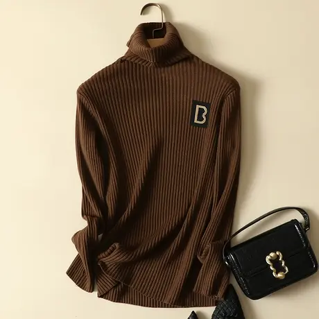 堆堆高领毛衣打底衫女士内搭加厚秋冬2022年新款女装爆款百搭洋气商品大图