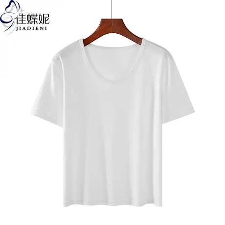 夏季新款纯棉韩版纯色简约休闲宽松圆领短袖体恤上衣打底内搭女装商品大图