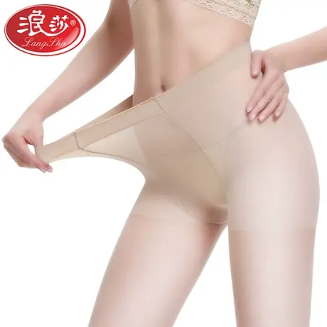 浪莎连裤袜春秋薄款防勾丝黑肉色性感超薄加大码加肥肉色丝袜女袜商品大图
