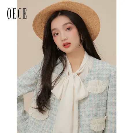 Oece小香风外套春装女2023年新款高级感初春短外套春秋图片