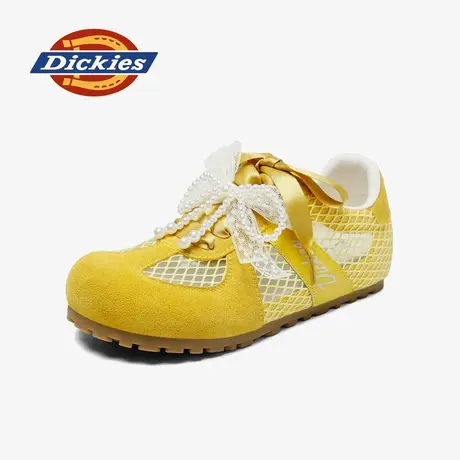 Dickies芭蕾德训鞋女2025新款夏季女鞋透气网面鞋蝴蝶结配裙单鞋图片