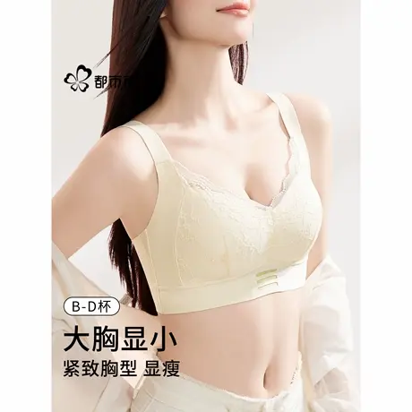 都市丽人内衣女大胸显小聚拢显瘦收副乳防下垂夏季蕾丝薄款文胸罩商品大图