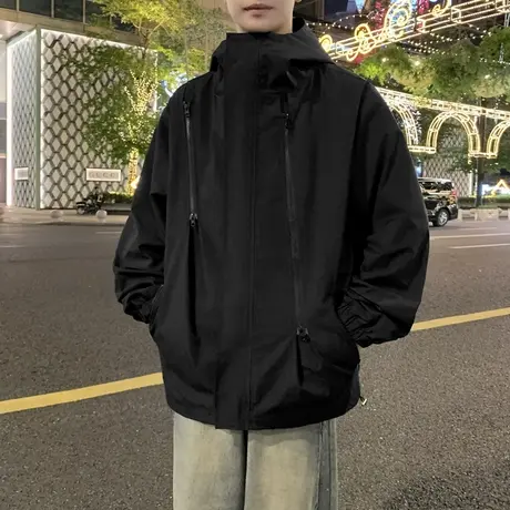 冲锋衣男款外套男生春秋衣服户外防风青少年上衣男士春季夹克男装商品大图