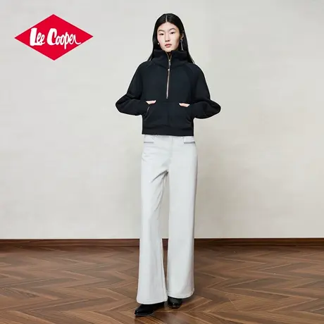 Lee Cooper孟子义代言直筒休闲裤女2025新款高级显瘦阔腿拖地长裤商品大图