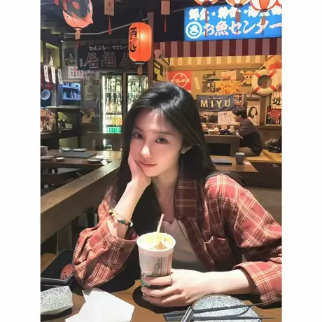 磨毛格子衬衫女秋冬2025新款宽松小个子慵懒风时尚洋气加厚上衣潮商品大图