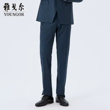 雅戈尔奥莱 商场同款男士西裤秋冬新款官方商务休闲绒面抗皱西裤图片