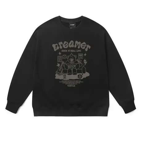 100%纯棉韩系卫衣男女2023新款ins潮牌可爱小熊秋冬加绒情侣上衣商品大图