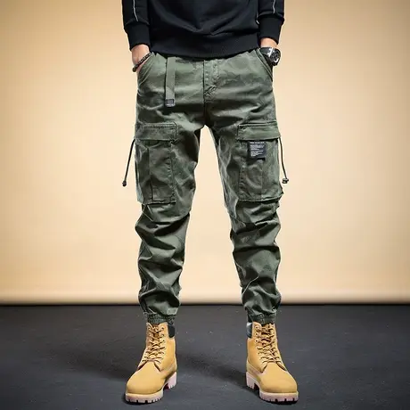 春夏潮牌机能工装裤男士宽松小脚束脚裤街头潮流休闲长裤运动裤子商品大图