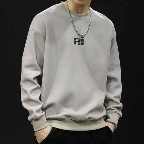 重磅卫衣男2023新款潮牌春秋款圆领男款衣服秋季长袖大码秋冬外套图片