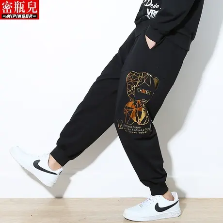密瓶儿青少年休闲裤男宽松秋季男士大码加肥加大裤子男运动裤男潮商品大图