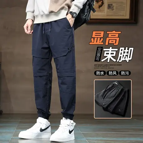 设计感潮牌束脚休闲裤子秋冬季高端痞帅美式哈伦工装2024新款男裤商品大图