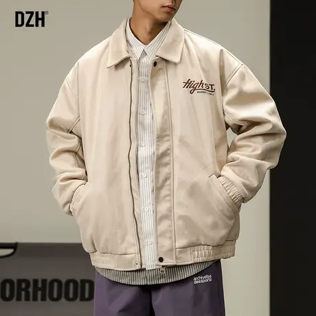 男士工装夹克男秋季潮牌男生外套男款2024年新款美式百搭翻领上衣图片