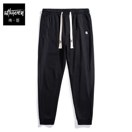 伟臣2022秋冬大码男装休闲裤男胖子加肥加大小脚裤肥佬加厚卫裤潮商品大图