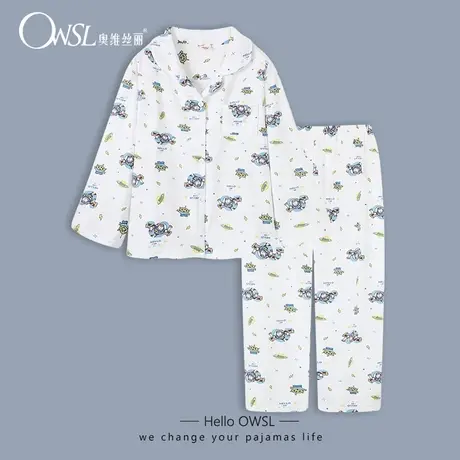 长袖睡衣女春秋季可爱卡通网红风家居服套装商品大图