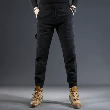 美式休闲工装裤男秋冬款2023新款修身束脚潮牌2023新款男士裤子商品大图