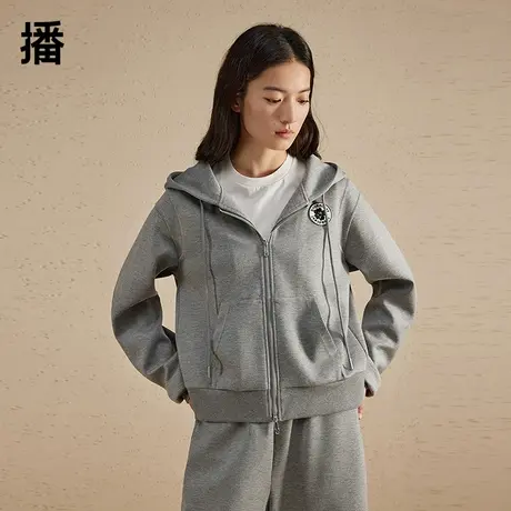 播新中式花型胶标短外套DDR1WD5137商品大图