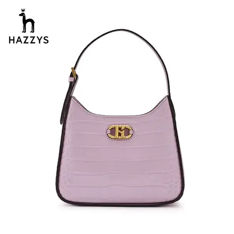【商场同款】Hazzys哈吉斯时尚单肩腋下包女士新款休闲真皮斜挎包商品大图