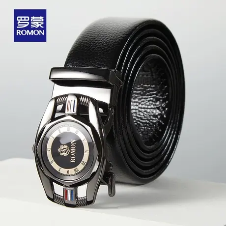【官方正品】罗蒙商务真皮皮带2023春季新款中青年自动扣裤腰带男图片