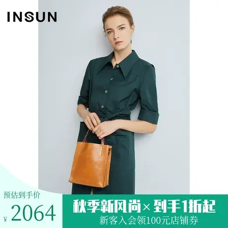 恩裳商场同款夏棉质挺括感舒适棉质挺括感衬衫Polo连衣裙图片
