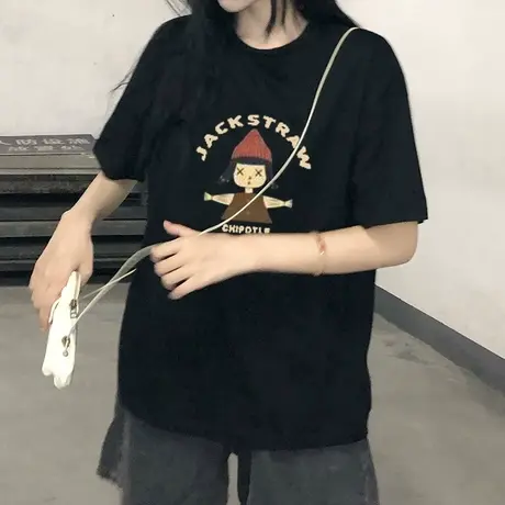 短袖t恤女红色中国风大码2023年半袖本命年虎年冬季印花内搭潮图片