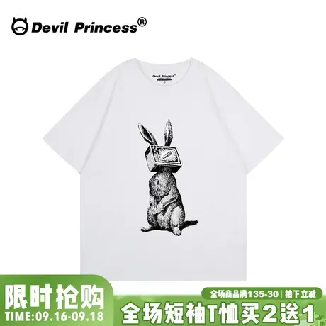 2023年夏季新款小众设计感正肩白色短袖t恤女复古风宽松半袖上衣图片