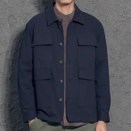 奕飏简约男士工装外套男春秋2019年新款港风潮流秋装上衣秋季夹克图片