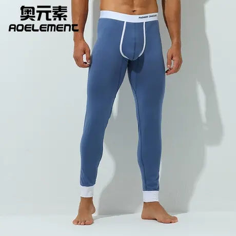 男士秋裤纯棉质薄款保暖裤内穿线裤潮打底裤衬裤修身棉毛裤秋冬季图片