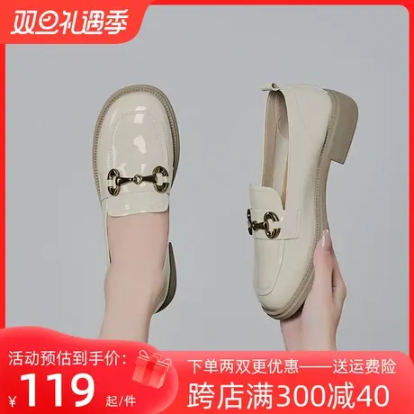 戈美其乐福鞋女2023年秋季新款平底单鞋软皮夏季两穿穆勒半拖鞋女图片