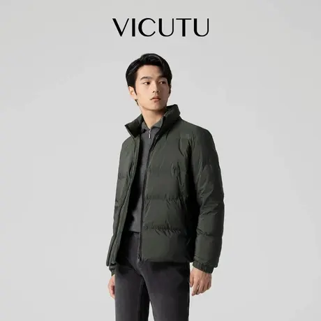 VICUTU威可多男士羽绒服舒适立领挡风舒暖外套休闲时尚修身鹅绒服商品大图