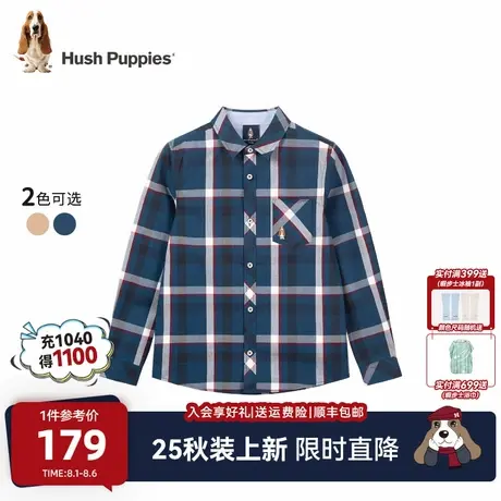 【25秋新品】暇步士童装男童衬衫大童休闲格子儿童百搭长袖衬衣商品大图