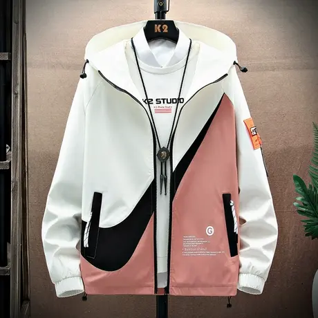 外套男春秋季夹克2023新款潮牌ins帅气百搭韩版潮流男士秋装外衣商品大图