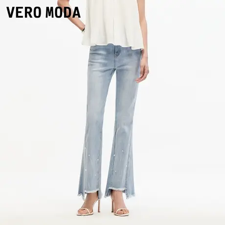 【来了就好】Vero Moda牛仔裤2025夏季新品微喇显瘦九分喇叭裤商品大图