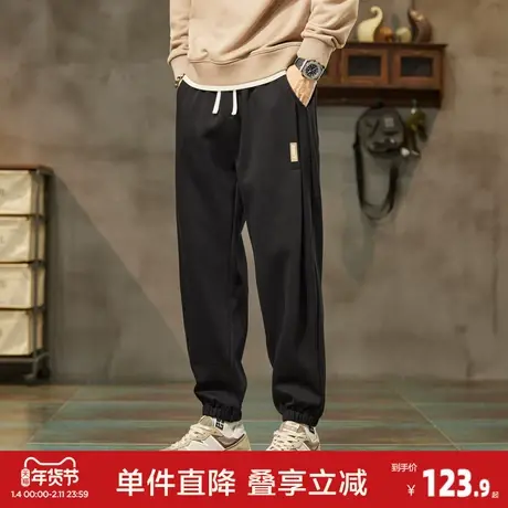 唐狮时尚百搭运动休闲裤男士2025秋冬款宽松舒适简约直筒束脚裤GT商品大图