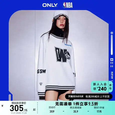 ONLY奥莱夏季百搭NBA联名长袖宽松卫衣女商品大图