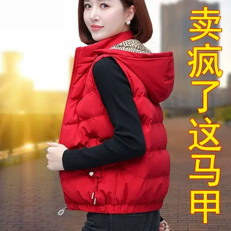 恋上17号女士加绒马甲女马夹2023新款中年妈妈时尚背心外穿秋冬款图片