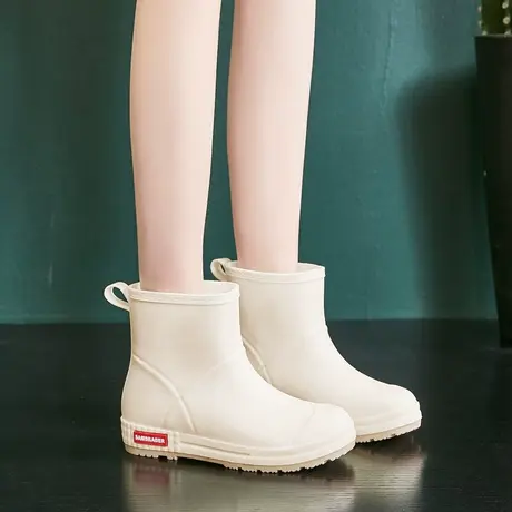 成人雨鞋女夏季雨靴时尚款外穿防滑水鞋中筒防水鞋厨房胶鞋踩水鞋图片