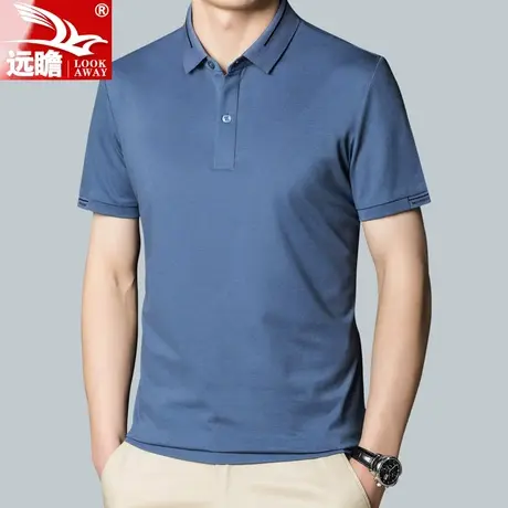 夏季短袖t恤男宽松薄款夏天2022新款男士体恤上衣翻领polo衫男款商品大图