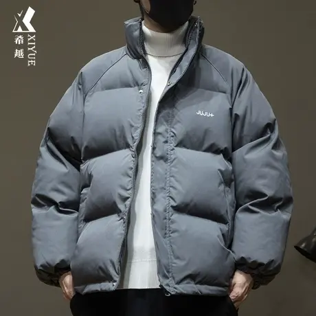 希越冬季保暖加厚面包棉服男士秋冬款美式外套宽松大码立领棉衣男商品大图