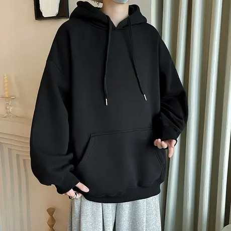 春秋季卫衣男生宽松连帽ins潮牌港风上衣韩版外套潮流百搭情侣装商品大图