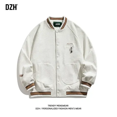 男生美式棒球服男款外套春秋款潮流百搭男装2023新款运动夹克上衣商品大图