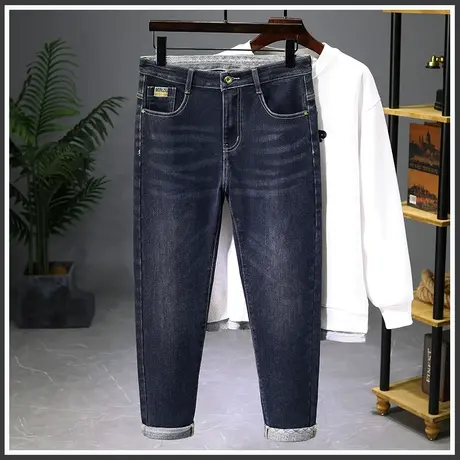 新塘潮牌痞帅春秋款男裤子春季美式高街小直筒休闲牛仔裤2024新款商品大图
