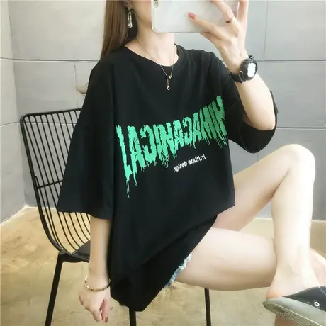 短袖t恤女ins潮网红小心机上衣女性感时尚气质洋气泫雅风宽松新款图片