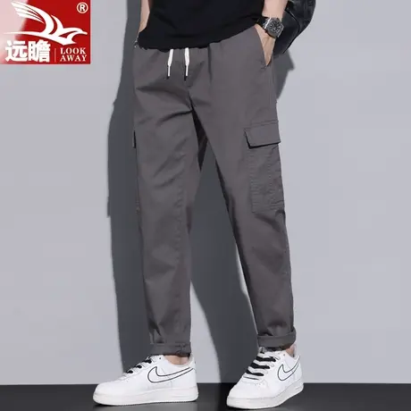 夏季薄款纯棉工装裤美式男士休闲长裤潮牌裤宽松直筒夏天裤子男款商品大图