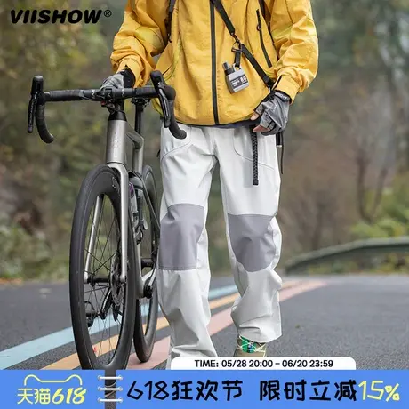 VIISHOW山系户外潮牌复古拼接冲锋裤男士春季新款直筒运动休闲裤商品大图