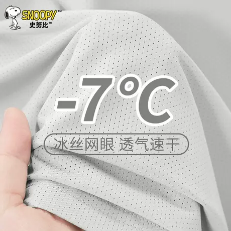 史努比儿童速干t恤夏季男孩冰丝网眼上衣2025新款夏装薄男童短袖图片