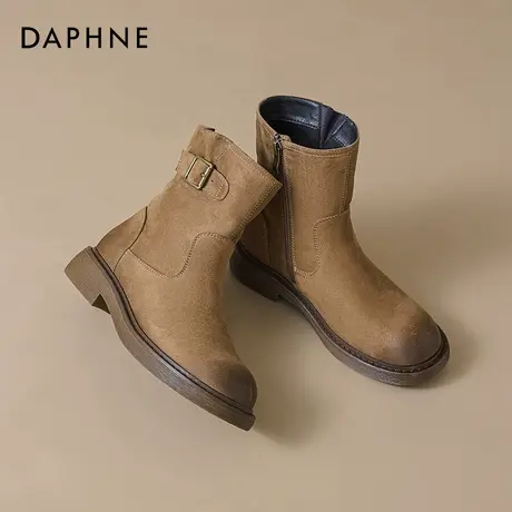 达芙妮美拉德短靴女夏季复古废土风马丁靴2025新款平底巨好看单靴商品大图